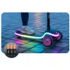 Háromkerekű roller, Ricokids Leddi, fekete/rózsaszín, LED világítás a fellépőben, balanszos irányítás, állítható fém kormány, max. 35 kg