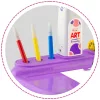 Projektoros rajztábla, Ricokids, kb. 25 × 20 × 35 cm, lila, beépített lámpával, 3 db vetítőkoronggal, 6 db filctollal, 3 éves kortól