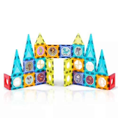 Mágneses építőjáték készlet,, Ricokids RK-768, oktató, készségfejlesztő, mágneses elemek, toronyépítéshez