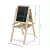 Mágneses rajztábla, Ricokids, 62 x 28 x 44 cm, kétoldalas (mágneses és krétás tábla), összecsukható, forgatható, kivehető tábla, számolókeret, kiegészítőkkel