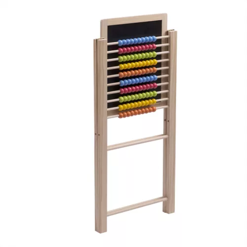 Mágneses rajztábla, Ricokids, 62 x 28 x 44 cm, kétoldalas (mágneses és krétás tábla), összecsukható, forgatható, kivehető tábla, számolókeret, kiegészítőkkel