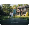 Kerti trambulin, Neo-Sport, fekete/zöld, átmérő: 404 cm, kerek, magasság: 80 cm, 180 cm külső védőháló, létra, acél váz, 4 dupla láb, 150 kg teherbírás, 72 db rugó