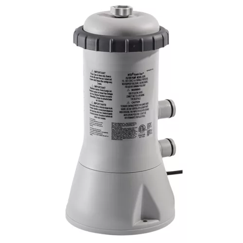 Papírszűrős vízforgató szivattyú, INTEX Krystal Clear C530, 2 m³/óra, 45 W, szürke, IPX7 védettség, szerviz dobozos (11468)