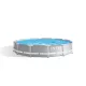INTEX MetalPrism Set kör alakú medence szett 366 x 76 cm, 2m³ papírszűrős vízforgató rendszerrel, Hydro Aeration befúvóval, 6503 literes, szürke (26712)