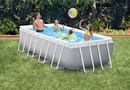 INTEX MetalPrism Set négyszögletű medence 400 x 200 x 100 cm (26788)