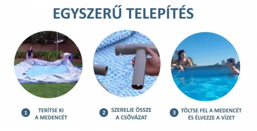 INTEX MetalPrism Set négyszögletű medence 400 x 200 x 100 cm (26788)
