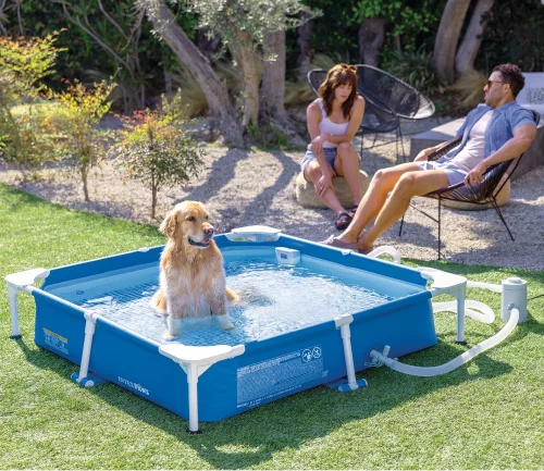 INTEX Square Frame Baby Pool Set pancsoló medence szett, 152 x 152 x 30.5 cm (48402)