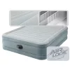 Felfújható vendégágy, Intex Queen Prémium Comfort, 203 x 152 x 46 cm, szarufa mintás, kétszemélyes, megerősített szálas belső szerkezet, beépített elektromos pumpával, fejtámlával, 272 kg teherbírással (64824)