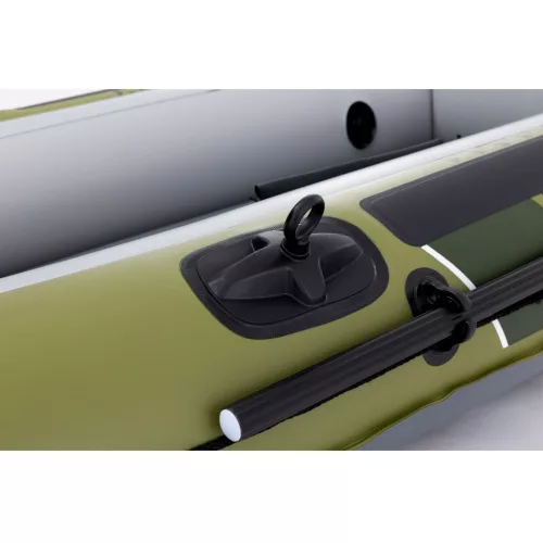 Felfújható csónak szett, Intex Seahawk 2, 236 x 114 x 41 cm, zöld, kétszemélyes, megerősített PVC, pumpával és evezőkkel (66332)