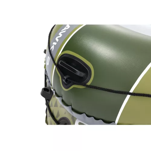 Felfújható csónak szett, Intex Seahawk 2, 236 x 114 x 41 cm, zöld, kétszemélyes, megerősített PVC, pumpával és evezőkkel (66332)