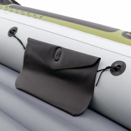 Felfújható csónak szett, Intex Seahawk 3, 295 x 137 x 43 cm, zöld, háromszemélyes, megerősített PVC, pumpával és evezőkkel (66333)