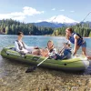 Felfújható csónak szett, Intex Seahawk 3, 295 x 137 x 43 cm, zöld, háromszemélyes, megerősített PVC, pumpával és evezőkkel (66333)