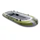 Felfújható csónak szett, Intex Seahawk 4, 351 x 145 x 48 cm, zöld, négyszemélyes, megerősített PVC, pumpával és evezőkkel (66334)