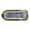 Felfújható csónak szett, Intex Seahawk 4, 351 x 145 x 48 cm, zöld, négyszemélyes, megerősített PVC, pumpával és evezőkkel (66334)