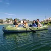Felfújható csónak szett, Intex Seahawk 4, 351 x 145 x 48 cm, zöld, négyszemélyes, megerősített PVC, pumpával és evezőkkel (66334)