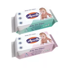   Aquella Kids Baby nedves törlõkendõ Mix (kék, rózsaszín) 72 db
