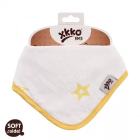   Xkko nyálkendõ patentos bambusz citromsárga csillagok BMBBND018