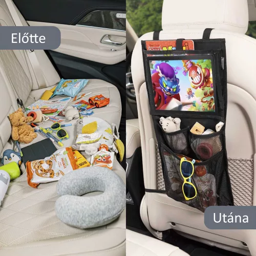 Zopa autós rendezõ üléstámlára tablet zsebbel és hálós zsebekkel ZOP029111