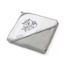   BabyOno fürdõlepedõ kapucnis bambusz 100x100cm szürke róka 346/03