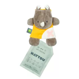   Nattou szundikendõ plüss hideg/meleg terápiás gélpárnával BuddieZzz orrszarvú