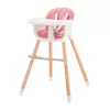 Kinderkraft etetõszék Sienna 2in1 fa lábbal pink