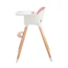 Kinderkraft etetõszék Sienna 2in1 fa lábbal pink