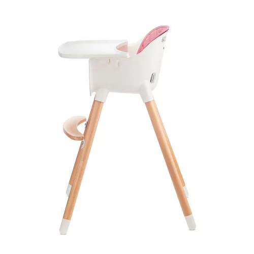 Kinderkraft etetõszék Sienna 2in1 fa lábbal pink