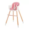 Kinderkraft etetõszék Sienna 2in1 fa lábbal pink