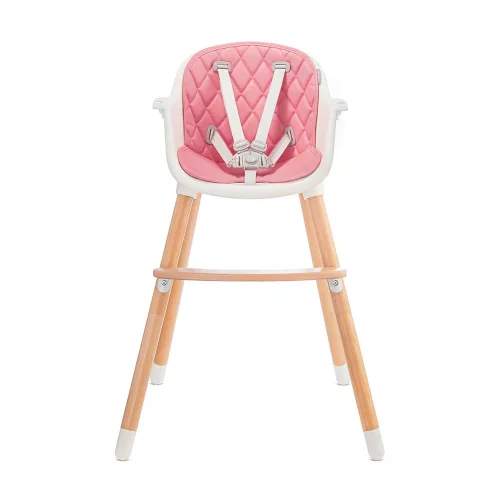 Kinderkraft etetõszék Sienna 2in1 fa lábbal pink