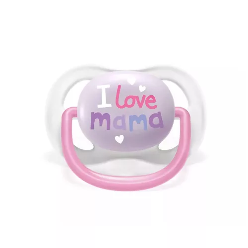 Philips AVENT játszócumi ultra air 0-6hó lány Text 2db