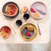 Nattou étkészlet szilikon 4 részes pohárral pink-padlizsán
