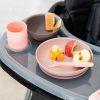 Nattou étkészlet szilikon 4 részes pohárral pink-padlizsán