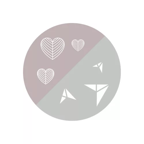 BabyOno evõeszköz-készlet rozsdamentes acél szürke szív/papírrepülõ 1065/02