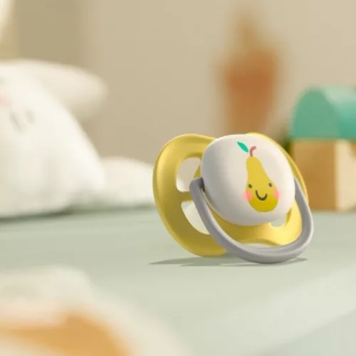 Philips AVENT játszócumi - ultra air 0-6hó neutral 2db alma-körte