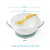 BabyOno tányér - tapadó aljú, fedeles, kanállal kék 1063/05