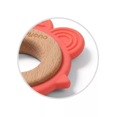BabyOno rágóka - fa/szilikon Hen 1075/03