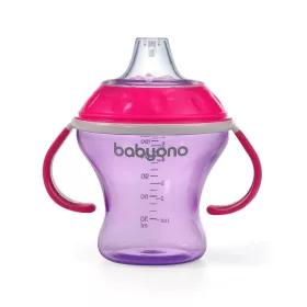   BabyOno itatópohár - csöpögésmentes puha csõrrel 3hó 180ml pink  1456/02