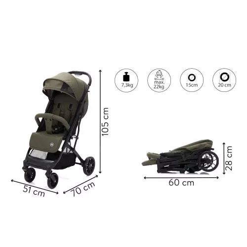 Fill sportbabakocsi - Styler Elite olíva S750-24