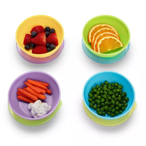 Munchkin tálka szett tetõvel és kanállal Love-a-bowls 10db 6hó