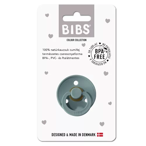BIBS játszócumi - Colour natúr kaucsuk 0-6 hó óceán 1 db tasakban