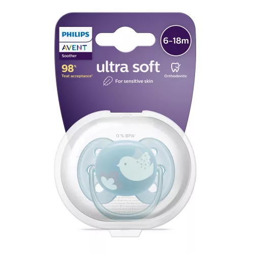 Philips AVENT játszócumi Ultrasoft Premium 6-18hó kék 1db