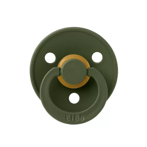 BIBS játszócumi - Colour natúr kaucsuk 0-6 hó terepzöld 1 db tasakban