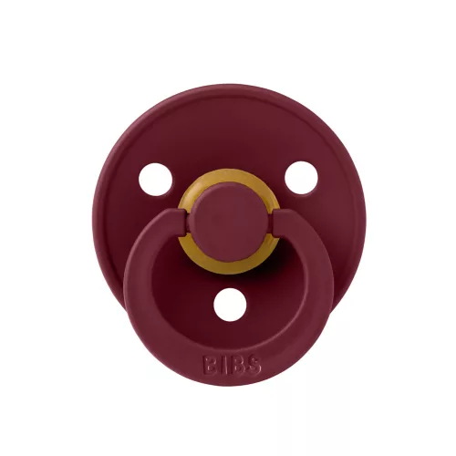 BIBS játszócumi - Colour natúr kaucsuk 6-18 hó bodzabogyó 1 db tasakban