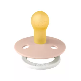   BIBS játszócumi - Colour natúr kaucsuk éjszakai 0-6 hó púderrózsaszín 1 db tasakban