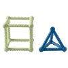 Nattou rágóka szilikon kocka és háromszög szett 2db zöld-kék