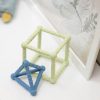 Nattou rágóka szilikon kocka és háromszög szett 2db zöld-kék