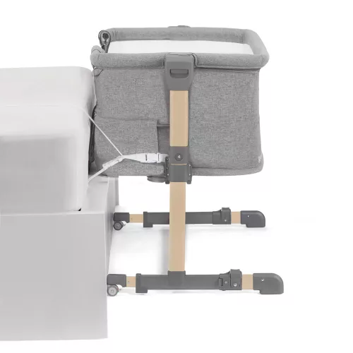 Kinderkraft babaöböl Neste Grow 2in1 világosszürke-melange fa hatású