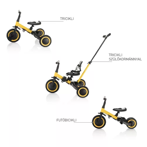 Zopa tricikli 3in1 tolókarral Lunar Grey