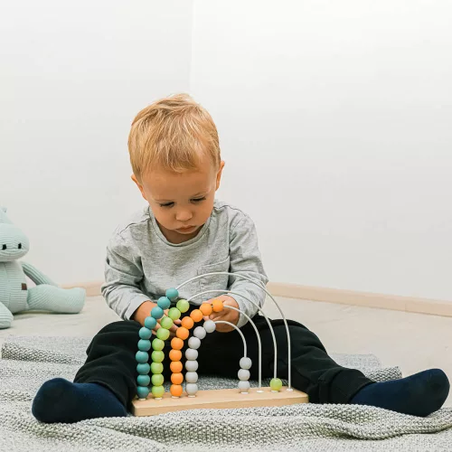 Zopa fa játék golyós számoló szivárvány