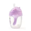 BabyOno itatópohár szívószállal füllel 240ml lila 1464/05
